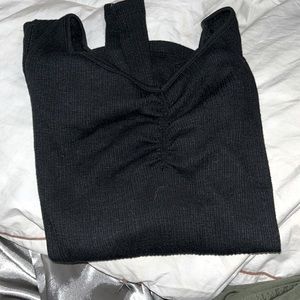 Black long sleeve v neck